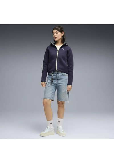 Puma Evostrıpe Full-zip Hoodie Dk Lacivert Kadın Kapüşonlu Sweatshirt