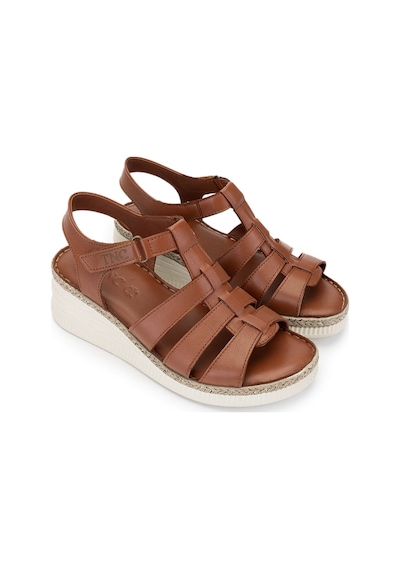 Tamer Tanca Kadın Hakiki Deri Taba Comfort Sandalet 1107 103 Bn Sndlt Y25 K.taba Dr Koyu Taba
