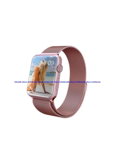 Apple Uyumlu Watch 38Mm Celik Orme Kordon Rose Gold