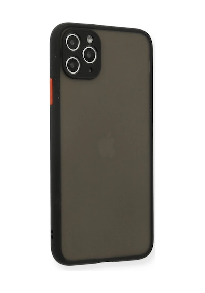Apple Apple Uyumlu iPhone 11 Pro Max Kılıf Montreal Silikon Kapak - Siyah 0.2M-Çok Renkli