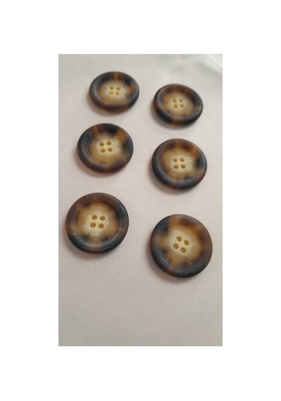 Polyester Düğme 25 Mm 6 Adet