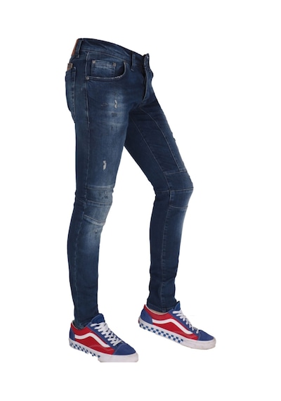 Erkek Denim Pantolon Parçalı Trent Spor Giyim Koyu Lacivert