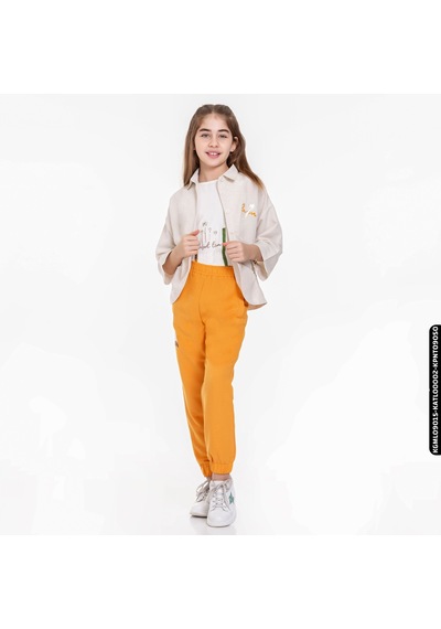 Xo Kids Kız Palmiye Pantolon 8-14 Yaş 54330 Kpnt09050 Turuncu