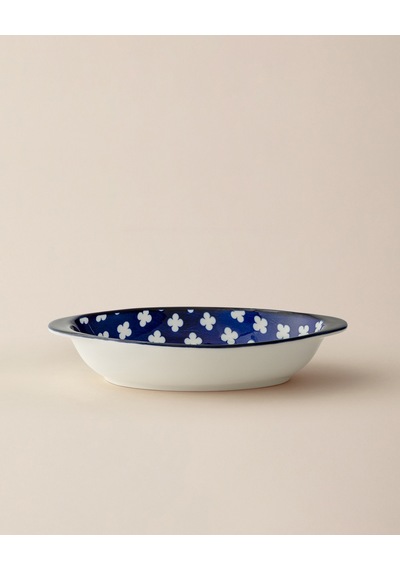 Madame Coco Reve Bleu Raye Oval Tabak - 19 Cm - Mavi/beyaz 8684427225271 Çok Renkli
