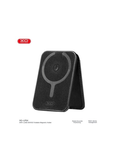 Xo Lp04 Apple Uyumlu AirTag Magsafe Katlanabilir Kartlık - Cüzdan Ve Ayarlanabilir Telefon Standı