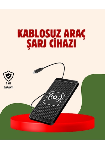 Kablosuz Manyetik Araç Şarj Pedi Hızlı Güvenli Isınma Korumalı Tasarım