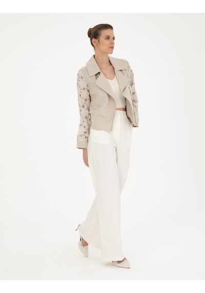 Pierre Cardin Kadın Beyaz Pantolon Kanvas-chino 50289786-vr013 Beyaz