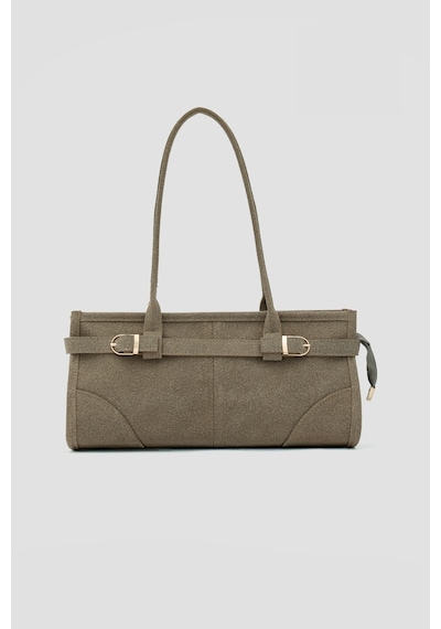 Shule Bags Enyola Vintage Süet Çanta Vizon Vizon