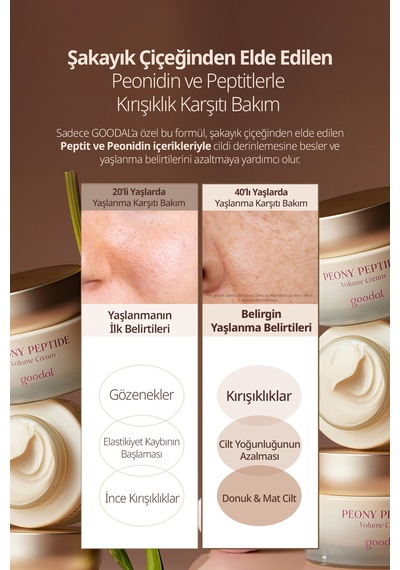 Peptit İçerikli, Cilt Bakım Kremi Goodal Peony Peptide Volume Cream