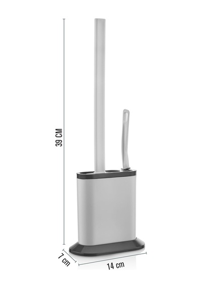 İndecor Houseware 2'li Tuvalet Fırçası Seti Ve Çok Amaçlı İnce Temizlik Fırçası Derz Banyo Detay Temizleme Fırçası Siyah