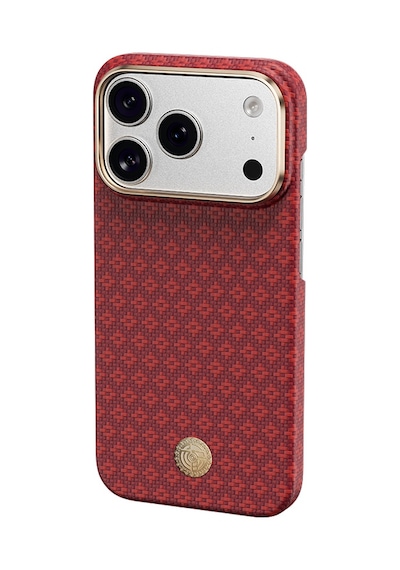 Apple iPhone Uyumlu 18 Pro Max Kılıf M-safeli Benks Armorair Armorgrid Yüksek Çerçeveli C1 Kevlar Karbon Kırmızı