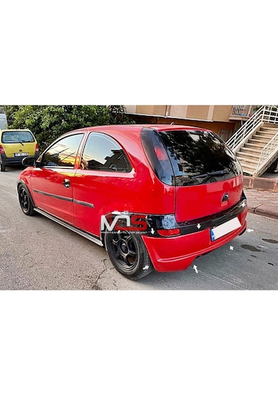 Opel Corsa C Makyajsız Kasa Arka Tampon Eki Çift Çıkış Fiberglass Boyasız