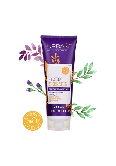 Biotin & Keratin Dökülmeye Eğilimli Saçlara Özel Saç Bakım Şampuanı 250 Ml- Vegan