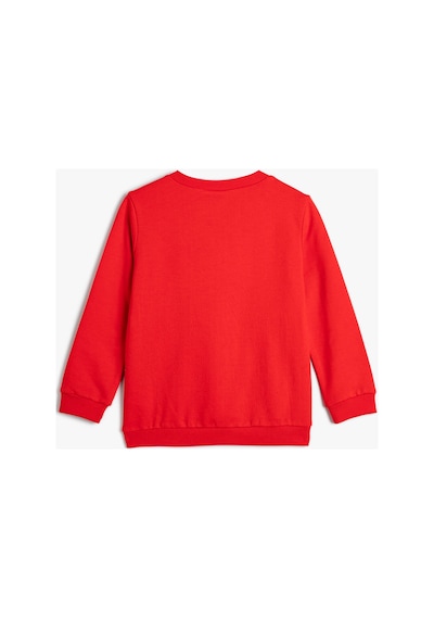 Koton Erkek Bebek Thor Sweatshirt Lisanslı Uzun Kollu Bisiklet Yaka Pamuklu Şardonlu Kırmızı