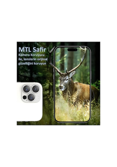 İphone 15 Pro / 15 Pro Max Uyumlu Safir Lens Çizilmez Dayanıklı Kamera Koruyucu