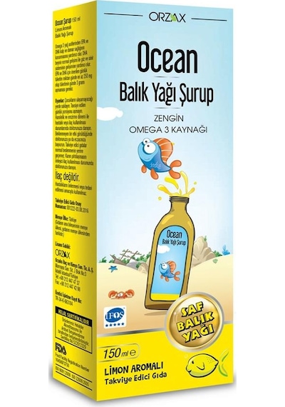 Ocean Balık Yağı Şurubu Limonlu 150 Ml