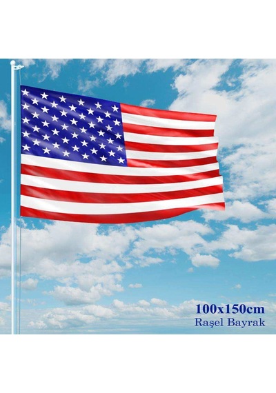 Amerika Bayrağı - 100x150 Cm 1 Metre X 1,5 Metre - Raşel Kumaş 1
