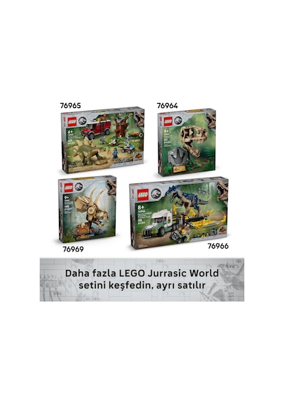 LEGO® Jurassic World Küçük Eatie: T. rex 76967 - 7 Yaş ve Üzeri Çocuklar için Dinozor İçeren Yaratıcı Oyuncak Yapım Seti (317 Parça)