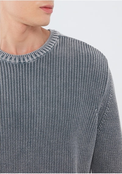 Mavi - Bisiklet Yaka Gri Kazak 070767-34314 (509289395) Gri