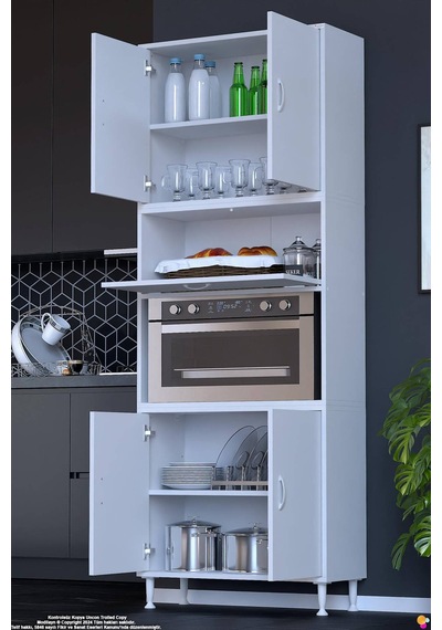 Işıl 75 Cm Mikrodalga/fırın Dolabı Kapaklı Orta Bölmeli Çok Amaçlı Kiler Banyo Dolabı 75x213x32 Cm Beyaz Işıl 75 Cm Mikrodalga/fırın Dolabı Kapaklı Orta Bölmeli Çok Amaçlı Kiler Banyo Dolabı 75x213x32 Cm Beyaz