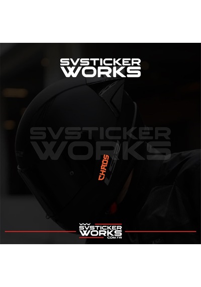 Chaos Vizör Sticker Kask Vizör Sticker Tüm Kasklar Uyumlu 1 Adet Turuncu