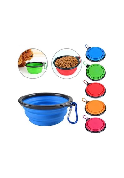 Mucit Home Katlanabilir Seyahat Silikon Köpek Mama Ve Su Kabı