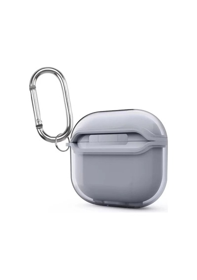 Apple Uyumlu AirPods 4 Kılıf Airbag 42 Metal Askı Aparatlı Kapak Kulaklık Kılıfı Estetik Ve Maksimum Koruma Gri