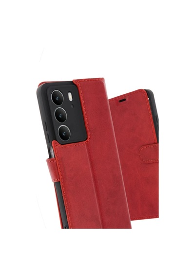 Realme C75 4g Uyumlu Trend S Plus Kapaklı Kılıf - Kırmızı