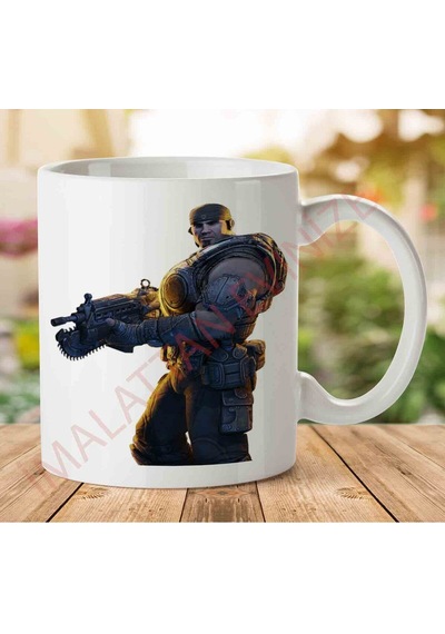 Gears-of-war-png-clipart İki Tarafı Baskılı Kupa Bardak.jpg Çok Renkli