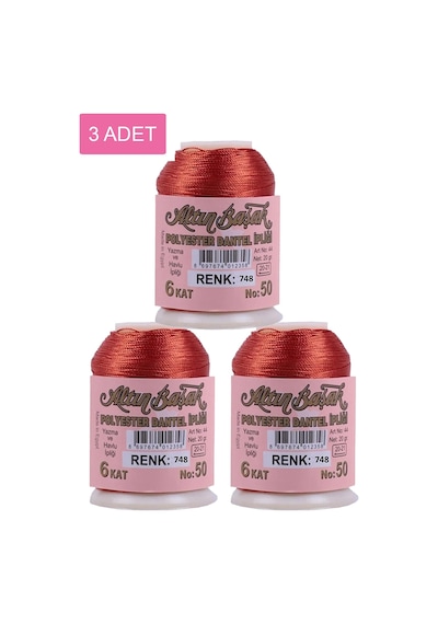 3 Adet Altınbaşak Oya Ve Dantel İpi 20 Gr - Royaleks - No: 748