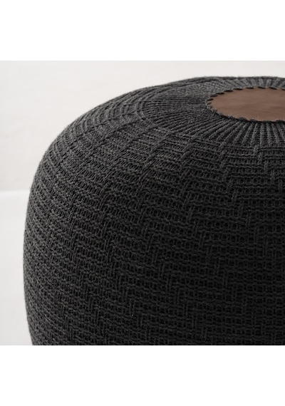 Karaca Home Kaşmir Halı 7/24 Dekoratif Örgü Puf Antrasit 50x50x35 Cm 000001000187060001
