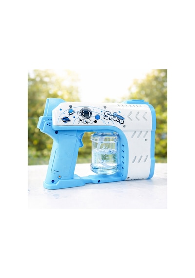 Bubble Blaster Işıklı Ve Müzikli Çift Başlıklı Köpük Tabancası Double Head Bubble Gun - Mavi