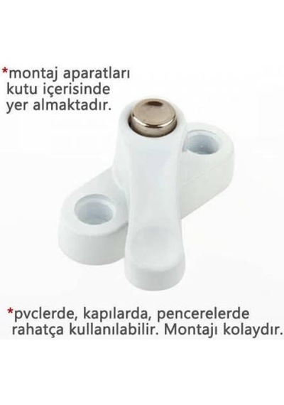 Pvc Kapı Pencere Emniyet Kilidi - Düğmeli Pimapen Kilidi - Çel...