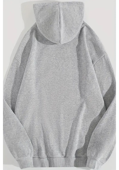 Uyguntarz I'm Not Short Baskılı Unisex Oversize Sweatshirt Gri