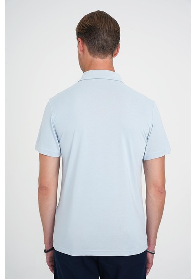 Efor Comfort Fit Polo Yaka Modal Karışım Kısa Kol Casual Mavi Tişört Ts 903 Mavi
