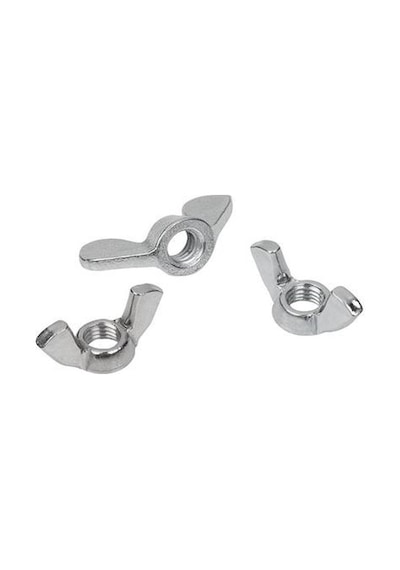 Kelebek Somun Metrik 4mm 50 Adet Kaplamalı Beyaz