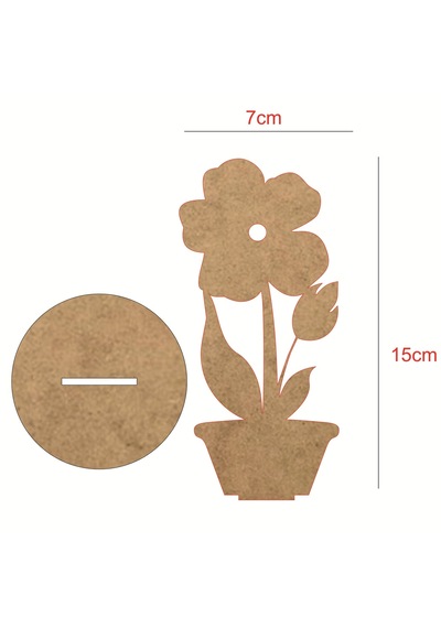 Ahşap Boyanabilir Bahar Dalı Çiçek Figürü 7x15 Cm - 3mm Mdf Okul Öncesi Boyama Etkinlik Seti 10 Adet