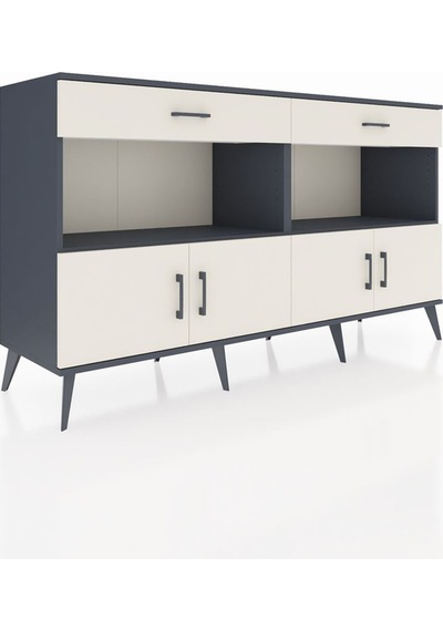 Hyperion Konsol 2 Raflı 2 Çekmeceli 4 Kapaklı 176x44x99 Antrasit- Antrasit-aytaşı Hyperion Konsol 2 Raflı 2 Çekmeceli 4 Kapaklı 176x44x99 Antrasit- Antrasit-aytaşı