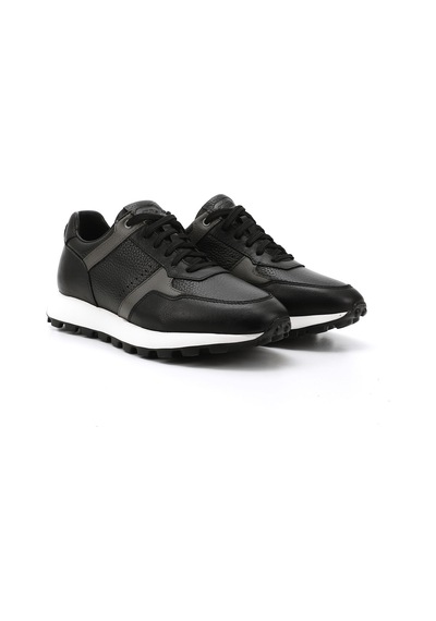 Gönderi(R) Erkek Siyah Bağcıklı Hakiki Deri Sneaker Ddma83531897 Siyah