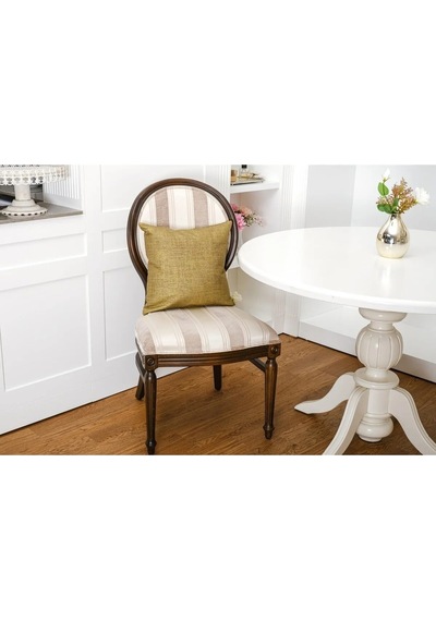 Linen Pamuk Keten Baskılı Haki Kırlent 45 45 Cm - 537 45 x 45
