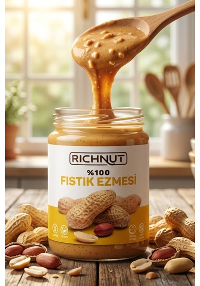 %100 Fıstık Ezmesi Katkısız, Şekersiz 300gr