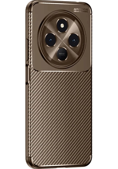 Mey İthalat Tecno Spark 30c Kılıf Auto Focus Karbon Kapak - Kahverengi