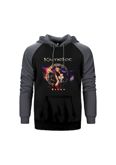 Kamelot Karma Gri Renk Reglan Kol Kapşonlu Sweatshirt Gri