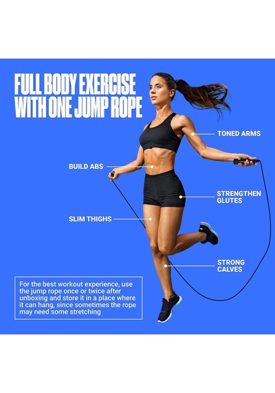 Sporsize Speed Rope - Uzunluğu Ayarlanabilir Atlama İpi 280 Cm Siyah