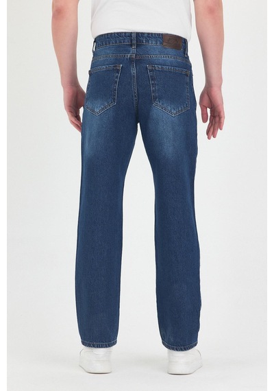Polo State Erkek Baggy Fit Kot Pantolon Mavi Mavi