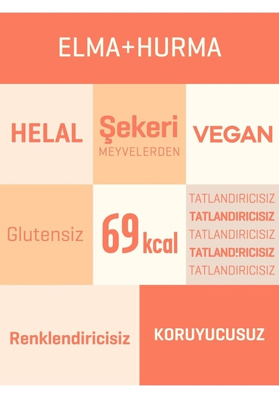 Mixmey Hurma Meyve Barı 12 Adet | Atıştırmalıklar – Vegan, Glutensiz, Koruyucusuz (20GR X 12 ADET)
