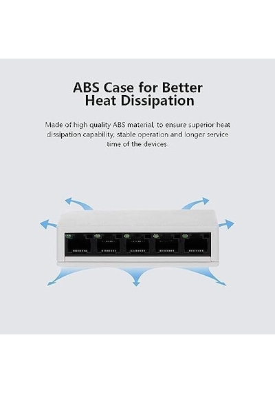 Apera Nr3 5 Port Led Işıklı Switch 100mbps Ethernet İnternet Dağıtıcı Ağ Hub Ev Ofis İçin
