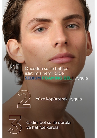 Bioderma Sebium Foaming Gel Karma, Yağlı ve Akneye Eğilimli Ciltler için Yüz Temizleme Jeli 400 ml