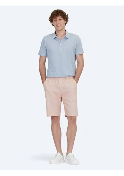 Kip Mavi Polo Yaka %100 Pamuk T-shirt Mavi