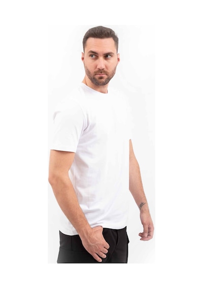 Outdoor T-shirt Günlük Pamuklu Basic Erkek Basetı03 Beyaz
